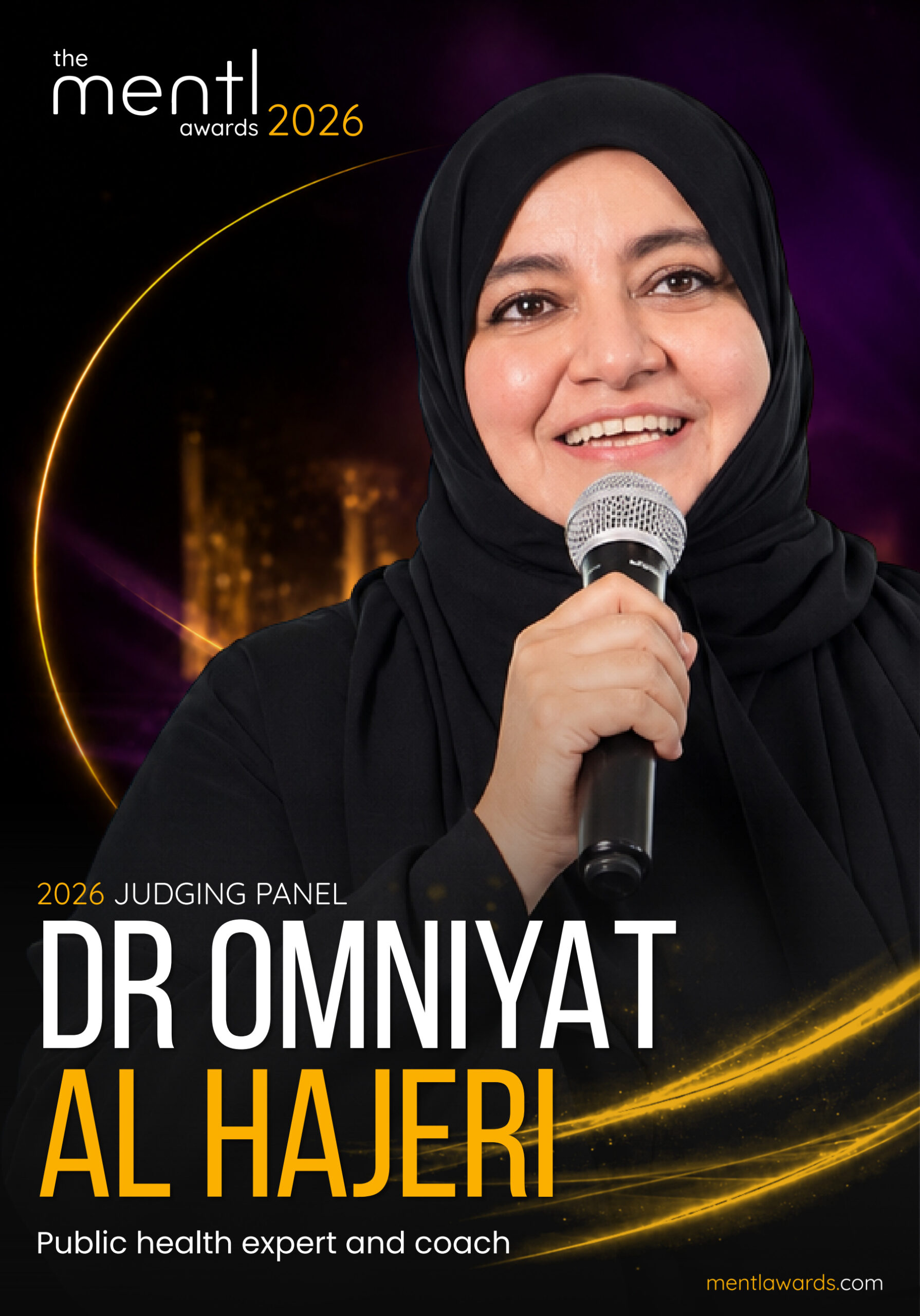 Dr Omniyat Al Hajeri ,  mentl awards 2026 judging panel