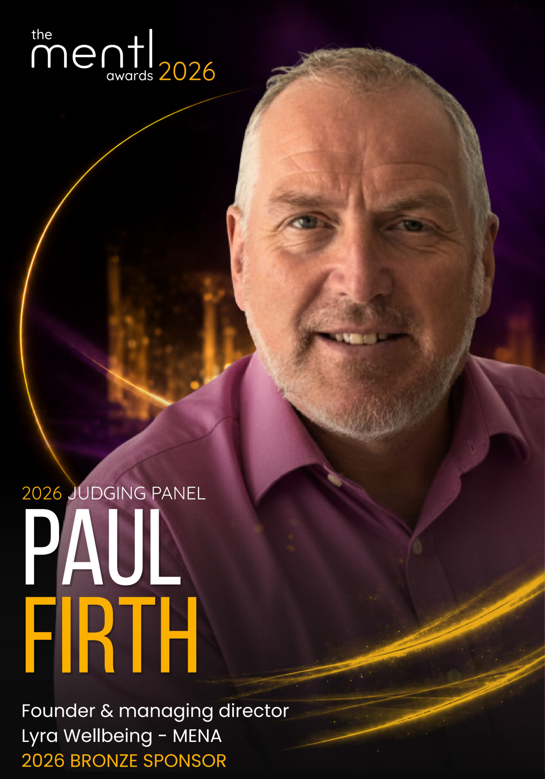 Paul Firth ,  mentl awards 2026 judging panel