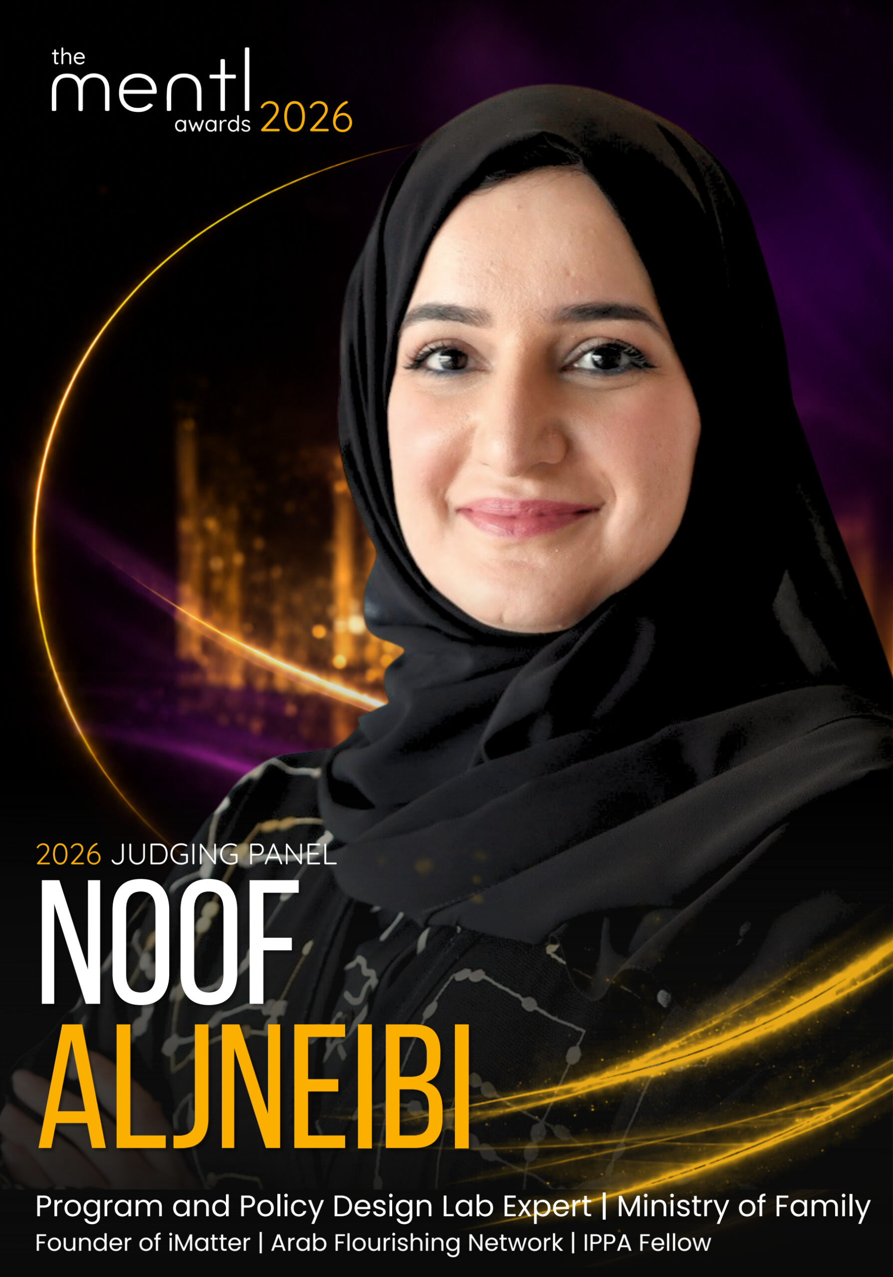 Noof Aljneibi ,  mentl awards 2026 judging panel