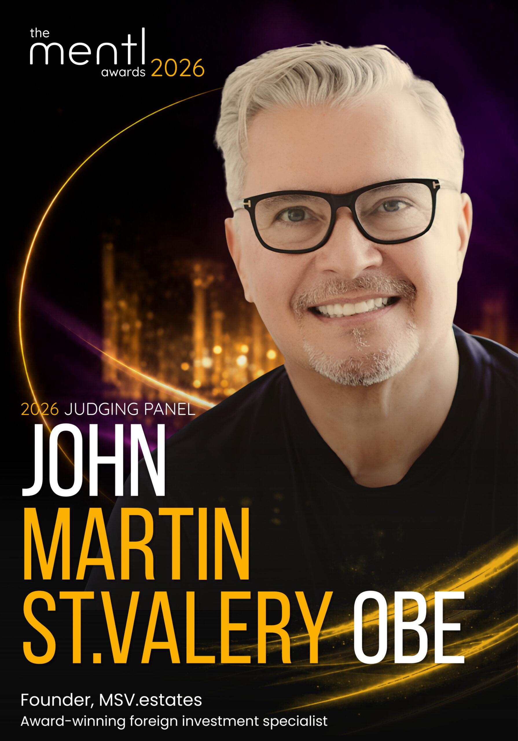 John Martin St.Valery OBE ,  mentl awards 2026 judging panel