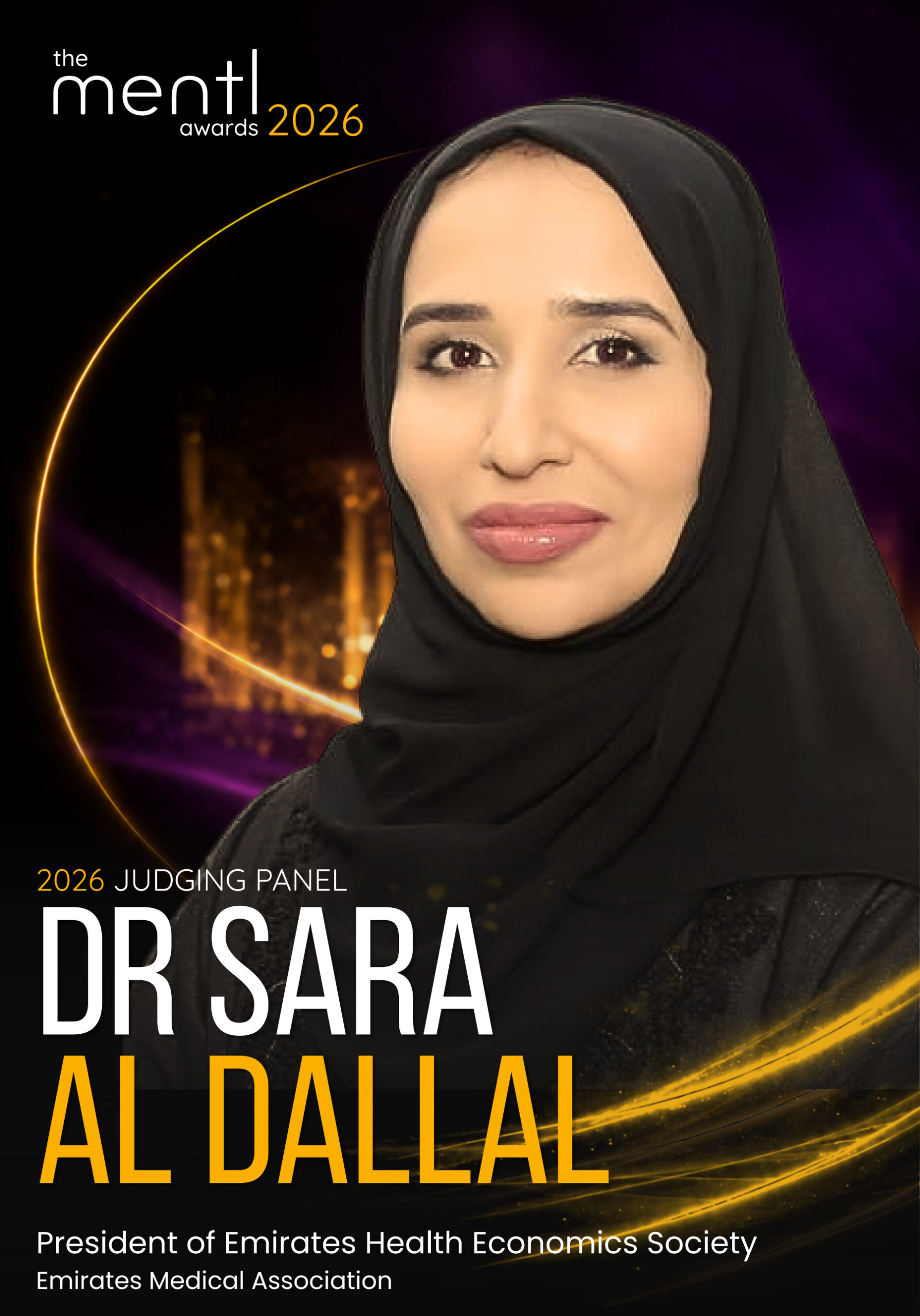Dr Sara Al Dallal ,  mentl awards 2026 judging panel