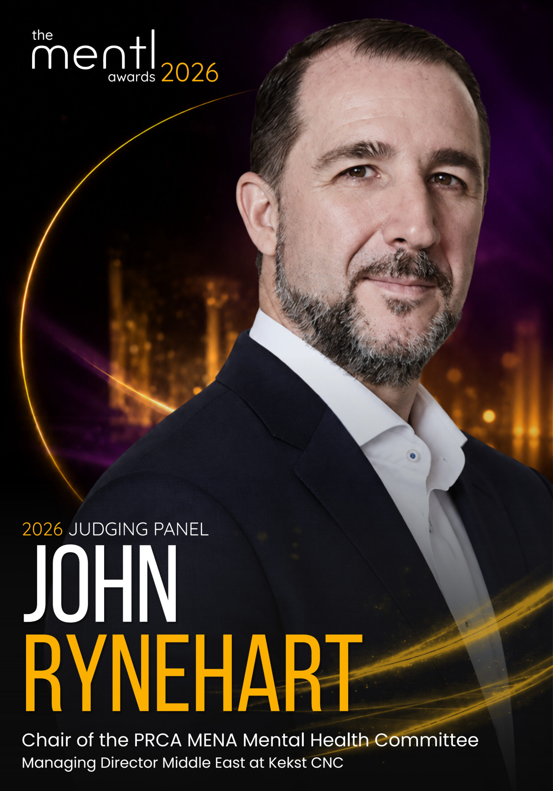 John Rynehart ,  mentl awards 2026 judging panel