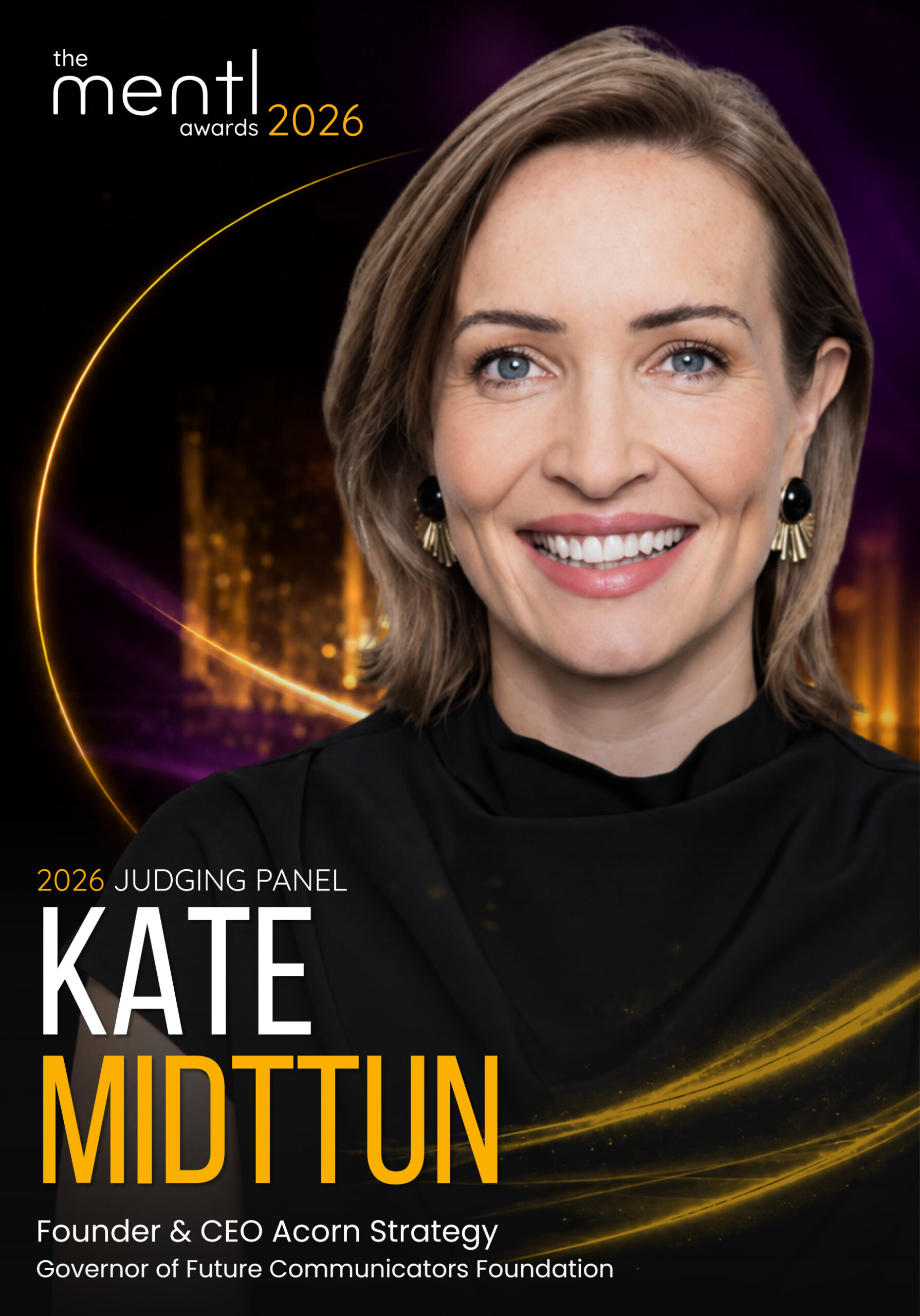 Kate Midttun ,  mentl awards 2026 judging panel