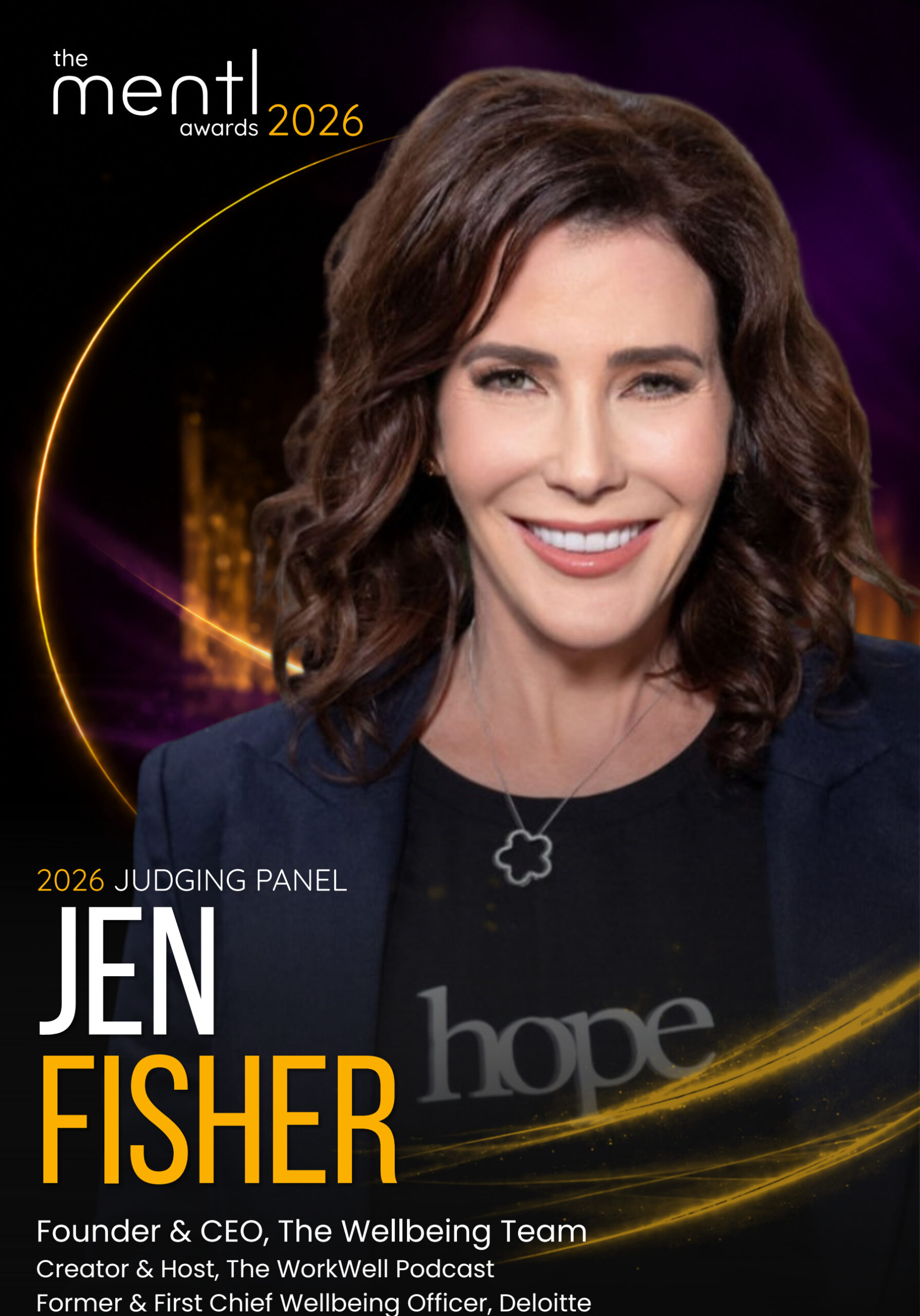 Jen Fisher ,  mentl awards 2026 judging panel