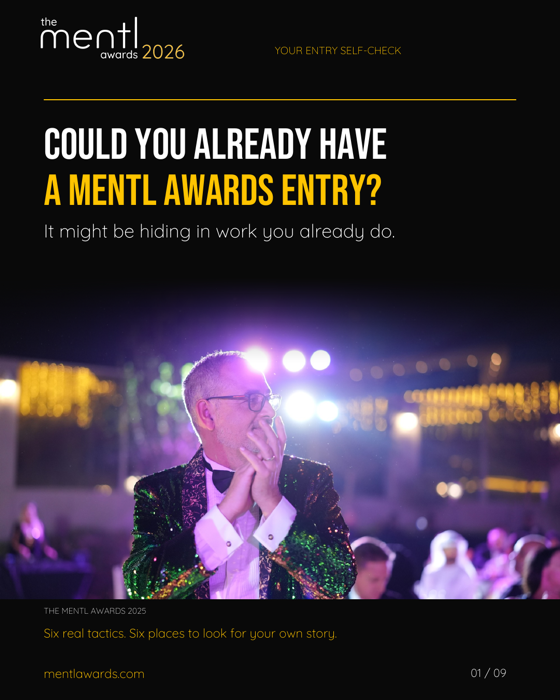 Could you already have an entry? - mentl awards 2026 guide cover