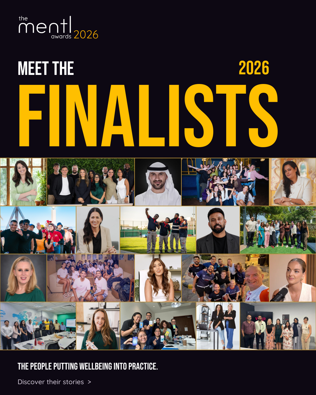 Montage of the mentl awards 2026 finalists